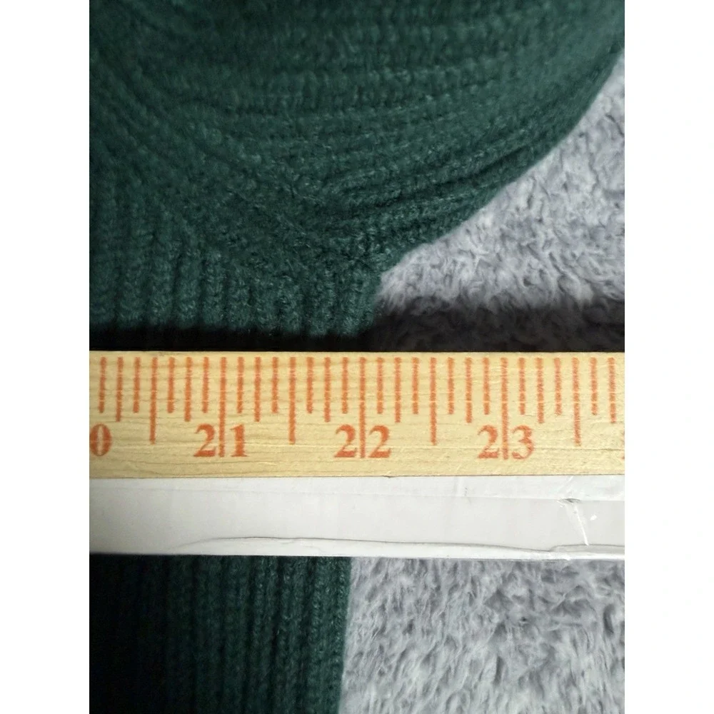MANRICO 100% Cashmere Mens Large Green Full Zip Ribbed Sweater Jacket Italy Made
